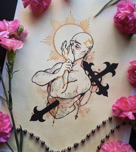 Ink, Watercolor, and Acrylic Paint